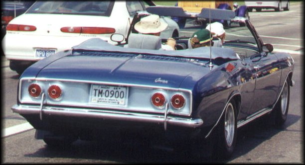 Late model Corvair convertible rear view